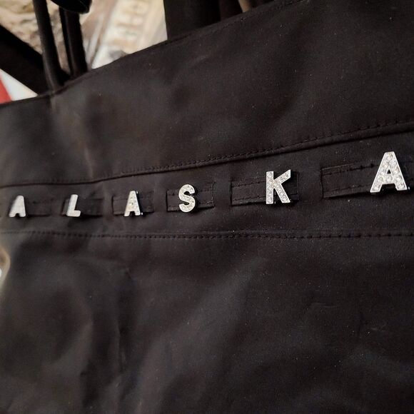 Large Black Shoulder Bag with Alaska - Picture 2 of 7